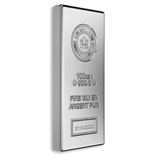 Load image into Gallery viewer, 100oz Silver Bar
